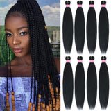 Pre-stretched Braiding Hair 26 Inches -8 Bundles Itch Free Synthetic Hair Extensions