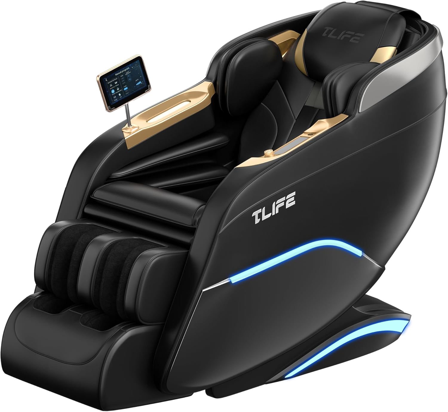 TLIFE Massage Chair Full Body, 160°Zero Gravity Recliner with Body Scan, 50" SL-Track Shiatsu Massage Chair, Fixed Point Massage, Foot Rollers, 12 Auto Modes, Deep Yoga Stretch, Heating, Grey
