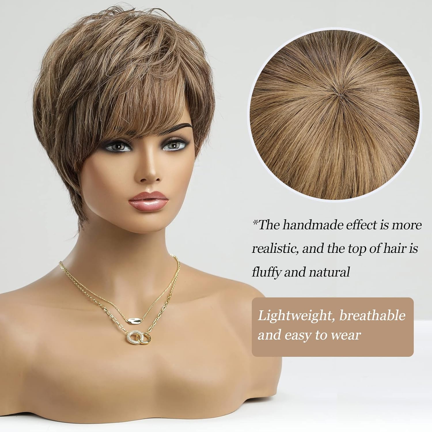 Pixie Cut Human Hair Wigs for Women Pretty Short Gray Wigs for Women Natural Realistic - Wigtrends