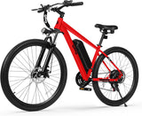 Qlife Racer Electric Bike for Adults - 21-Speed Mountain Lightweight Ebike with Peak 750W 22MPH Brushless Motor, 375Wh Removable Battery, 26X2.1 Tire Step Over E-MTB, Up to 40 Miles