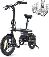 isinwheel Electric Bike for Adult 500W Motor, 20 mph Folding Ebike, 14"/16"/20" Adult Electric Bicycles with Smart Uphill, 280.8Wh/374.4Wh Battery, Mini E Bikes for Adults and Teens
