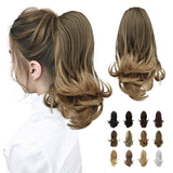 13" Ponytail Extension Long Clip in Claw Hair Extension Human Hair Wig piece