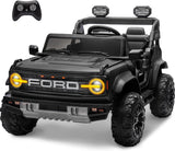 ENYOPRO Licensed Ford Bronco Raptor 2 Seater Ride On Car Truck Toy Blue