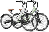 Jasion YC1/ST 26" Electric Bike, 750W Peak Motor, Step-Through Ebike for Adults, 360WH Removable Battery, Up to 40miles, Max 23MPH Urban Commuter E-Bike, 7 Speeds & Front Suspension
