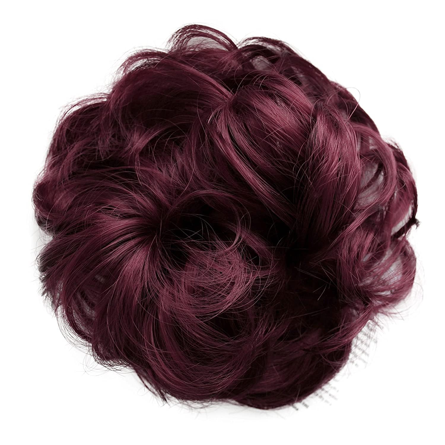 Messy Scrunchie Bun Voluminous Wavy Hairpiece Heat-resistant Synthetic Fibres Blond Mix