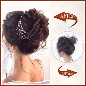 Silver Grey Claw Clip Messy Bun Hair Piece Ponytail Hairpieces - Wigtrends