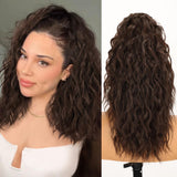 Claw Long Wavy Ponytail Extension Black Brown 30" Curly Pony Tail Clip in Hair Extensions wigs