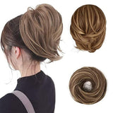 Hair Bun Ponytail Extension Straight Synthetic Hairpiece Fully Short Ponytail