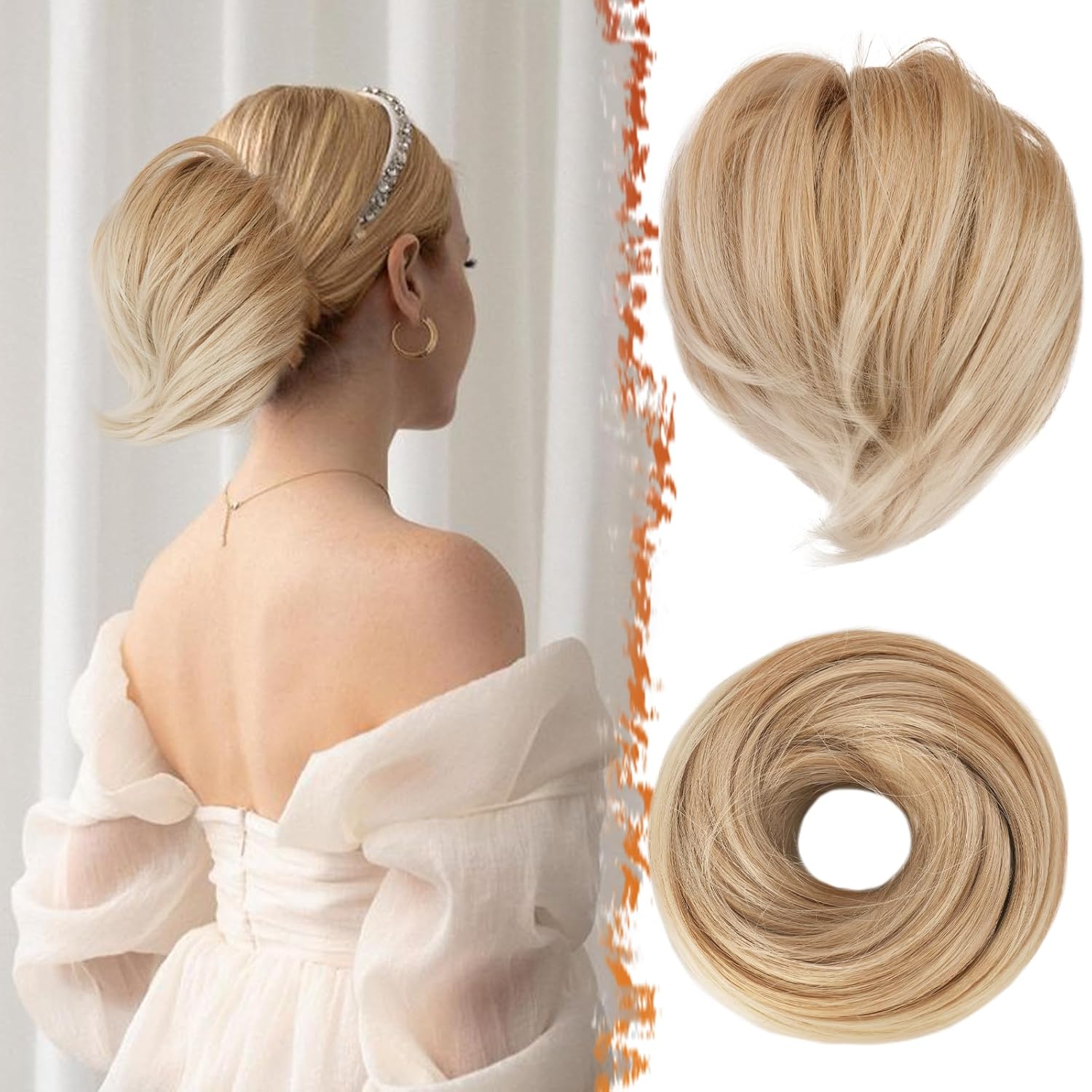 Hair Bun Ponytail Extension Straight Synthetic Hairpiece Fully Short Ponytail