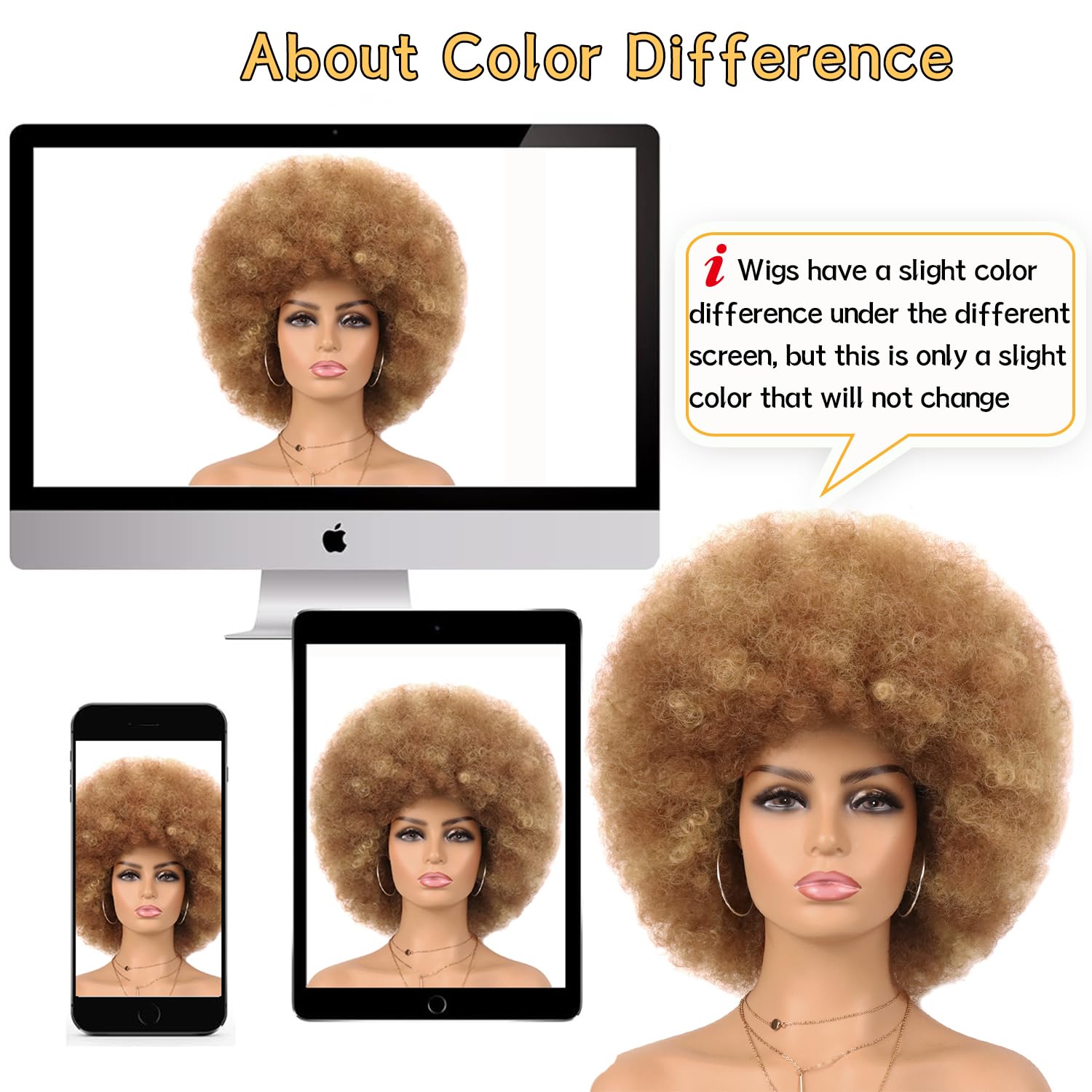 70s Dark Grey Afro Curly Wigs Synthetic Hair - Wigtrends