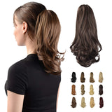 13" Ponytail Extension Long Clip in Claw Hair Extension Human Hair Wig piece