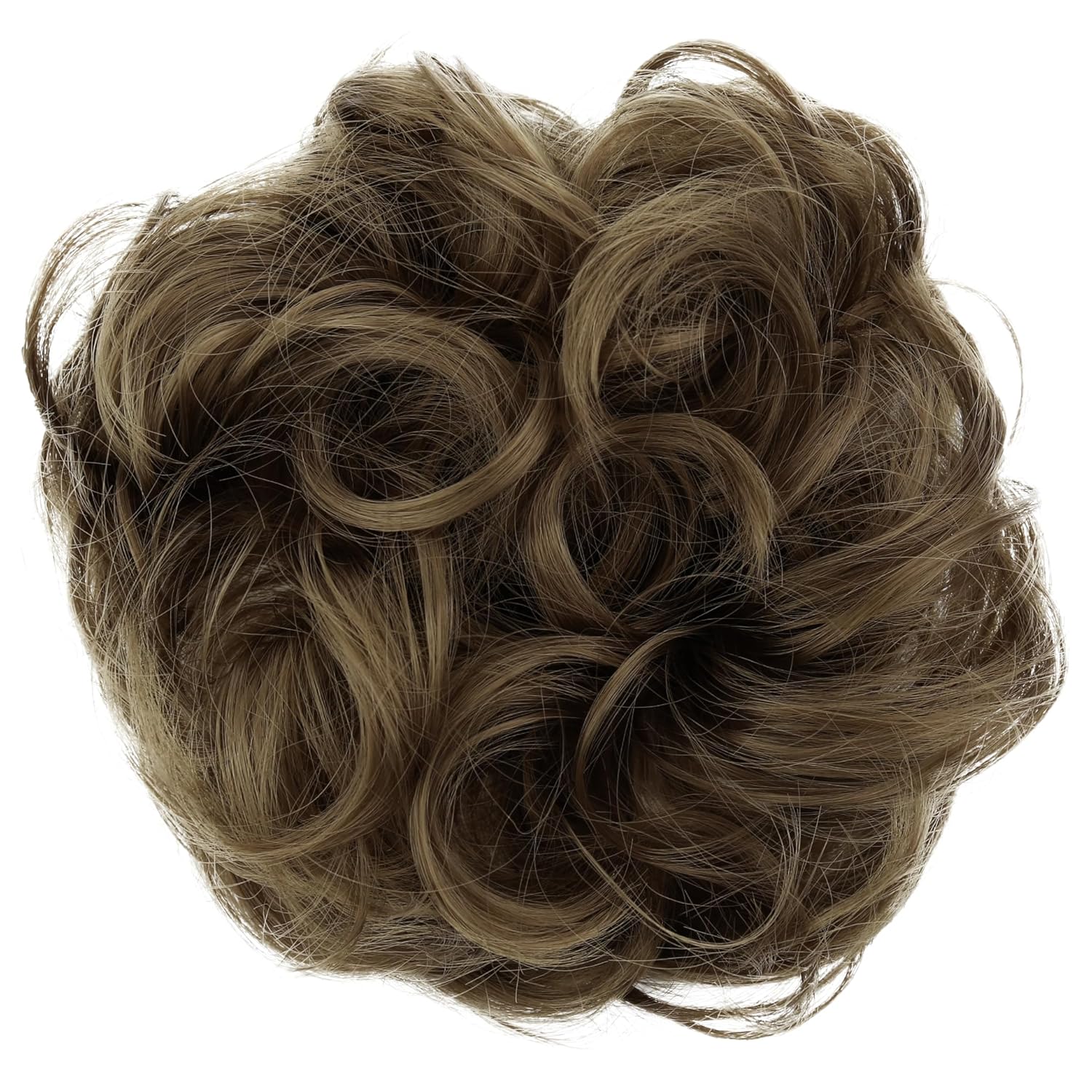 Messy Scrunchie Bun Voluminous Wavy Hairpiece Heat-resistant Synthetic Fibres Blond Mix