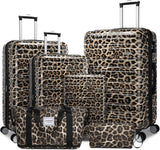 6-piece luggage set, expandable hardshell suitcase set with spinner wheels, lightweight rolling luggage set