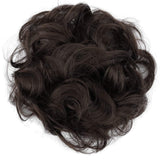 Messy Scrunchie Bun Voluminous Wavy Hairpiece Heat-resistant Synthetic Fibres Blond Mix