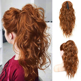 Ponytail Extension 18 Inch Claw Clip Wavy Curly in Synthetic wigs Hair piece - Wigtrends