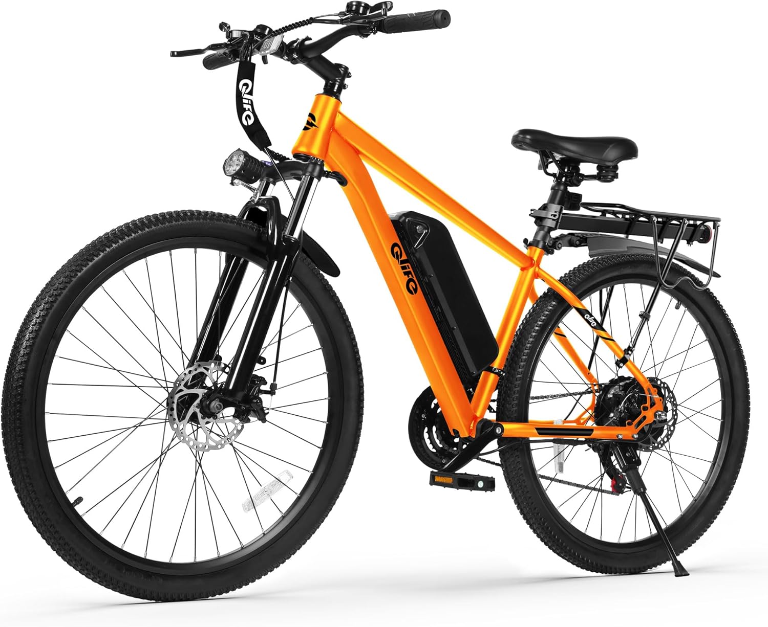 Qlife Racer Electric Bike for Adults - 21-Speed Mountain Ebike with Peak 1200W 28MPH Brushless Motor, 48V10.4Ah Removable Battery, 27.5X2.1 Tire Step Over E-MTB, Up to 50 Miles(PAS1), E Bikes