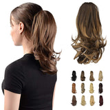 13" Ponytail Extension Long Clip in Claw Hair Extension Human Hair Wig piece