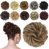 Hair Bun Hair Pieces Elastic Wavy Curly Hair Bun Scrunchies Extensions Synthetic Chignon Hairpieces