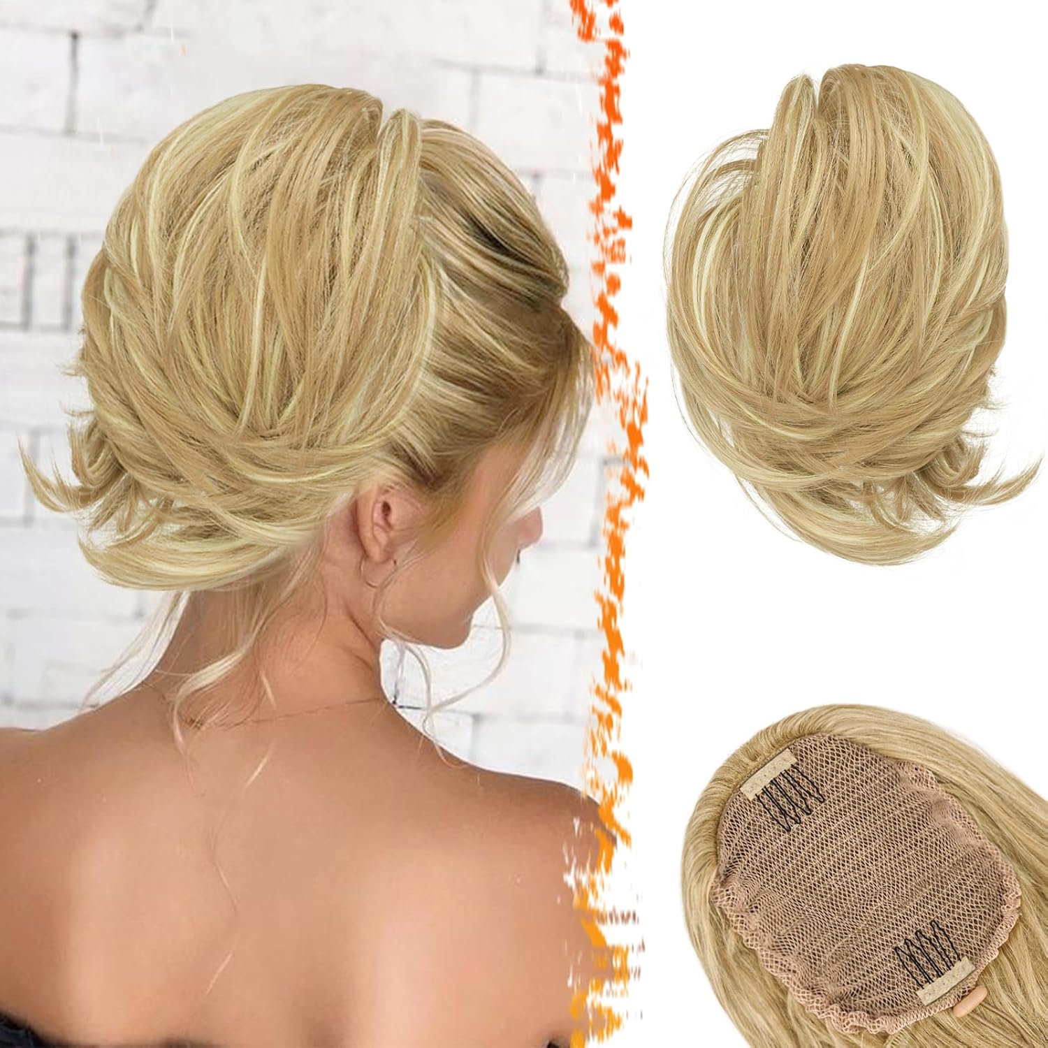 Hair Bun Ponytail Extension Straight Synthetic Hairpiece Fully Short Ponytail