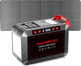 MARBERO Portable Power Station 88Wh Camping Lithium Battery Solar Generator Fast Charging with AC Outlet 120W Peak Power Bank(Solar Panel Optional) for Home Backup Outdoor Emergency RV Van Hunting