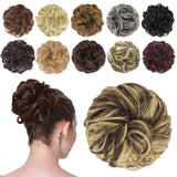 Hair Bun Hair Pieces Elastic Wavy Curly Hair Bun Scrunchies Extensions Synthetic Chignon Hairpieces