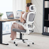 TRALT Office Chair Ergonomic Desk Chair, 330 LBS Home Mesh Office Desk Chairs with Wheels, Comfortable Gaming Chair, High Back Office Chair for Long Hours (Black)