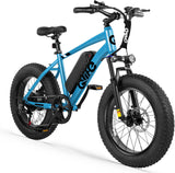 Qlife Racer Fat tire Electric Bike for Adults - 28MPH Mountain Ebike with Peak 1200W Brushless Motor, 499Wh Removable Battery, 20X4.0 Tire Step Over E-MTB with 7-Speed