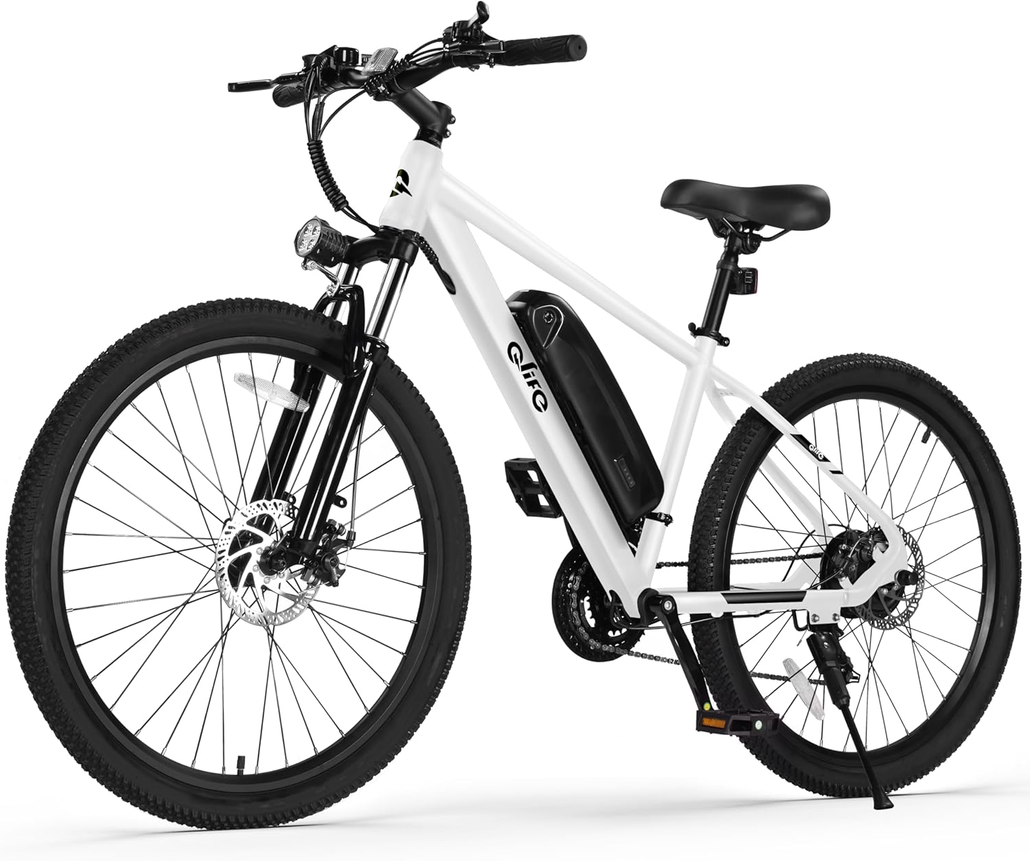 Qlife Racer Electric Bike for Adults - 21-Speed Mountain Lightweight Ebike with Peak 750W 22MPH Brushless Motor, 375Wh Removable Battery, 26X2.1 Tire Step Over E-MTB, Up to 40 Miles