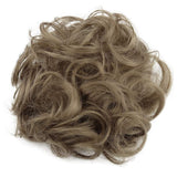 Messy Scrunchie Bun Voluminous Wavy Hairpiece Heat-resistant Synthetic Fibres Blond Mix