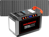 MARBERO Portable Power Station 88Wh Camping Lithium Battery Solar Generator Fast Charging with AC Outlet 120W Peak Power Bank(Solar Panel Optional) for Home Backup Outdoor Emergency RV Van Hunting