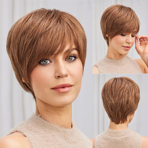 Pixie Cut Human Hair Wigs for Women Pretty Short Gray Wigs for Women Natural Realistic - Wigtrends