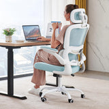 TRALT Office Chair Ergonomic Desk Chair, 330 LBS Home Mesh Office Desk Chairs with Wheels, Comfortable Gaming Chair, High Back Office Chair for Long Hours (Black)