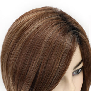 Grey Bob Short Wigs with Bangs Straight Bob Haircuts Heat Synthetic Wigs - Wigtrends