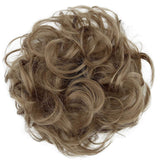 Messy Scrunchie Bun Voluminous Wavy Hairpiece Heat-resistant Synthetic Fibres Blond Mix