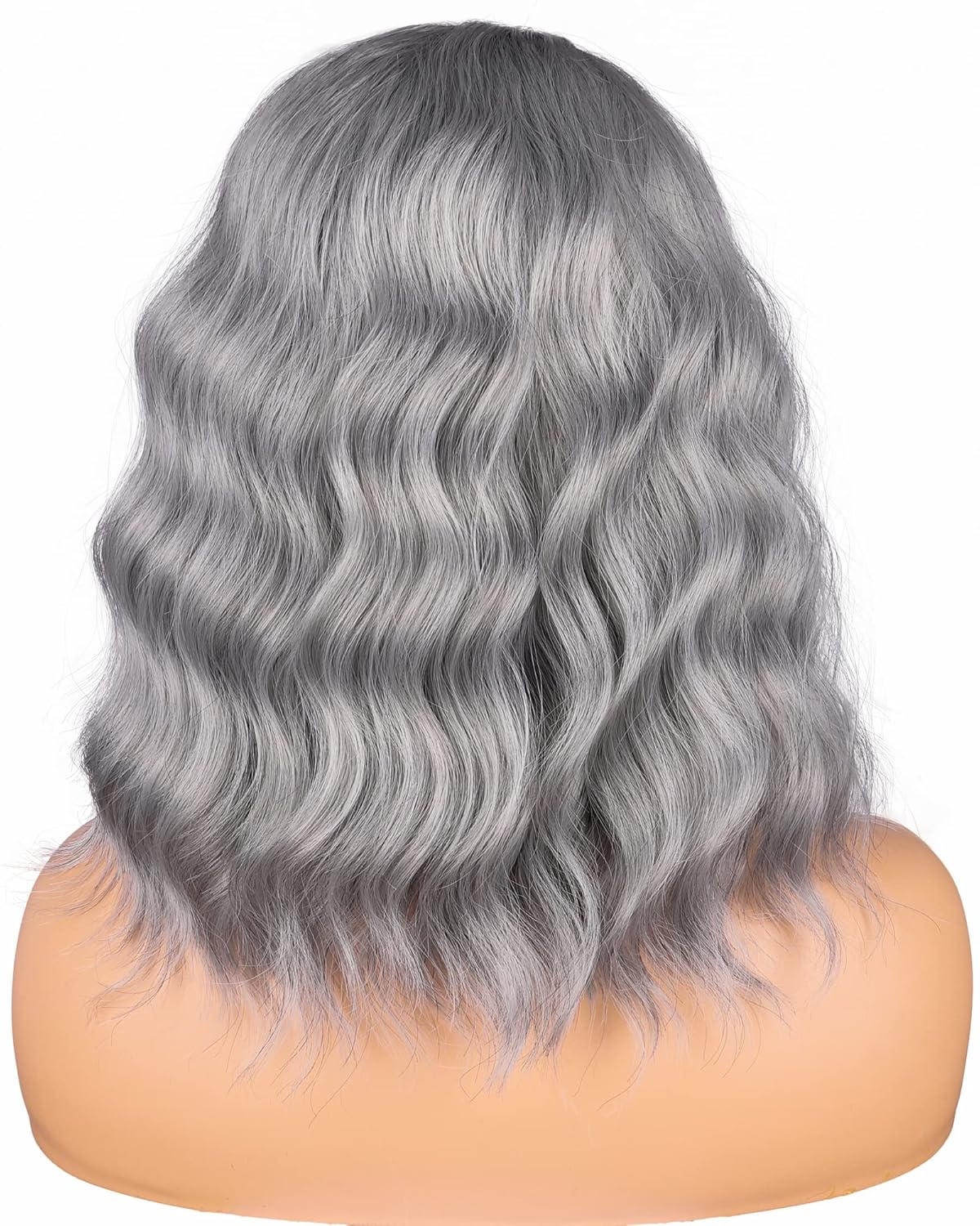 Silver Grey Wavy Headband Wig For Black Women Curly Half Wigs With Headband Attached Synthetic Wrap Wigs Turban Wigs For Women(Gray)… - Wigtrends