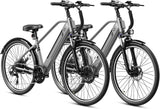Jasion YC1/ST 26" Electric Bike, 750W Peak Motor, Step-Through Ebike for Adults, 360WH Removable Battery, Up to 40miles, Max 23MPH Urban Commuter E-Bike, 7 Speeds & Front Suspension