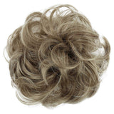 Messy Scrunchie Bun Voluminous Wavy Hairpiece Heat-resistant Synthetic Fibres Blond Mix