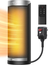 Dreo Space Heater, 1500W Electric Heaters for Indoor Use with Thermostat, 70° Oscillation, 8 Safety Protections, 5 Modes, Remote, 12H Timer, Quiet Portable Heater for Office, Bedroom, Large Room