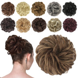 Hair Bun Hair Pieces Elastic Wavy Curly Hair Bun Scrunchies Extensions Synthetic Chignon Hairpieces