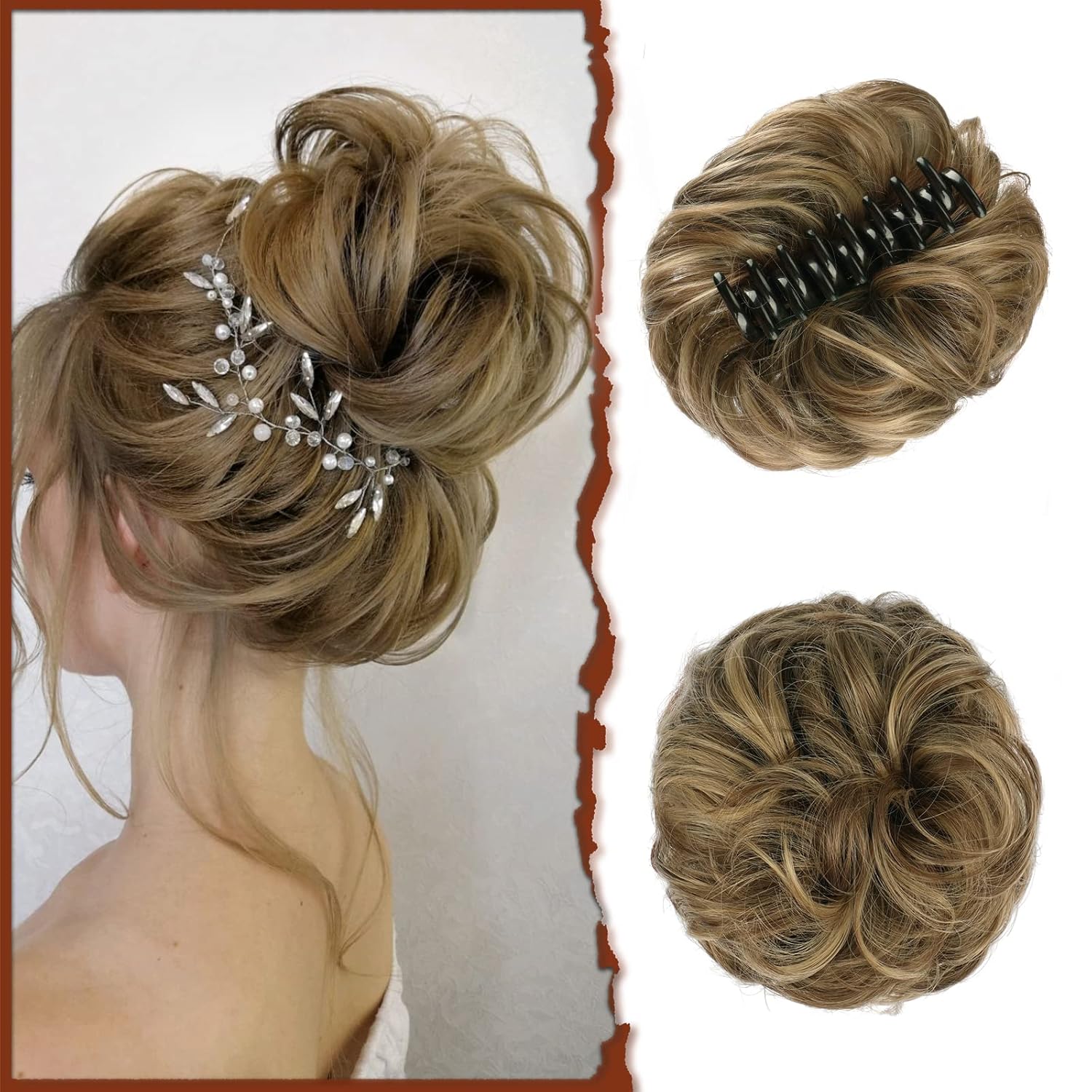 Silver Grey Claw Clip Messy Bun Hair Piece Ponytail Hairpieces - Wigtrends