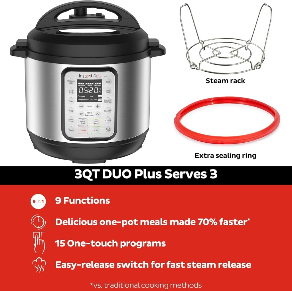 9 - in - 1 Multicooker, Pressure Cooker, Slow Cook, Rice Maker, Steamer, Sauté, Yogurt, Warmer & Sterilizer, Includes App With Over 800 Recipes, Stainless Steel, 6 Quarts - Wigtrends
