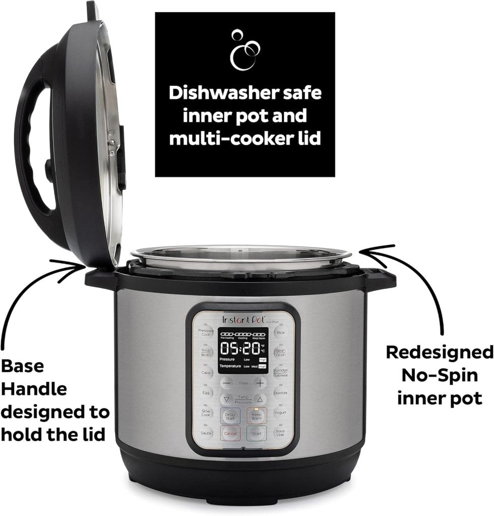 9 - in - 1 Multicooker, Pressure Cooker, Slow Cook, Rice Maker, Steamer, Sauté, Yogurt, Warmer & Sterilizer, Includes App With Over 800 Recipes, Stainless Steel, 6 Quarts - Wigtrends