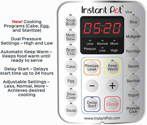 9 - in - 1 Multicooker, Pressure Cooker, Slow Cook, Rice Maker, Steamer, Sauté, Yogurt, Warmer & Sterilizer, Includes App With Over 800 Recipes, Stainless Steel, 6 Quarts - Wigtrends