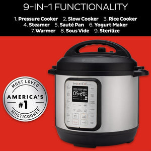 9 - in - 1 Multicooker, Pressure Cooker, Slow Cook, Rice Maker, Steamer, Sauté, Yogurt, Warmer & Sterilizer, Includes App With Over 800 Recipes, Stainless Steel, 6 Quarts - Wigtrends