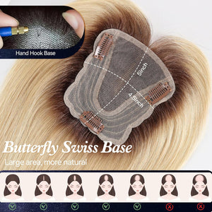 Hair Piece Wigs for Women Real Human Hair Swiss Lace Base Hand - Wigtrends