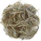 Messy Scrunchie Bun Voluminous Wavy Hairpiece Heat-resistant Synthetic Fibres Blond Mix