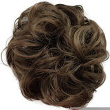 Messy Scrunchie Bun Voluminous Wavy Hairpiece Heat-resistant Synthetic Fibres Blond Mix