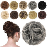 Hair Bun Hair Pieces Elastic Wavy Curly Hair Bun Scrunchies Extensions Synthetic Chignon Hairpieces