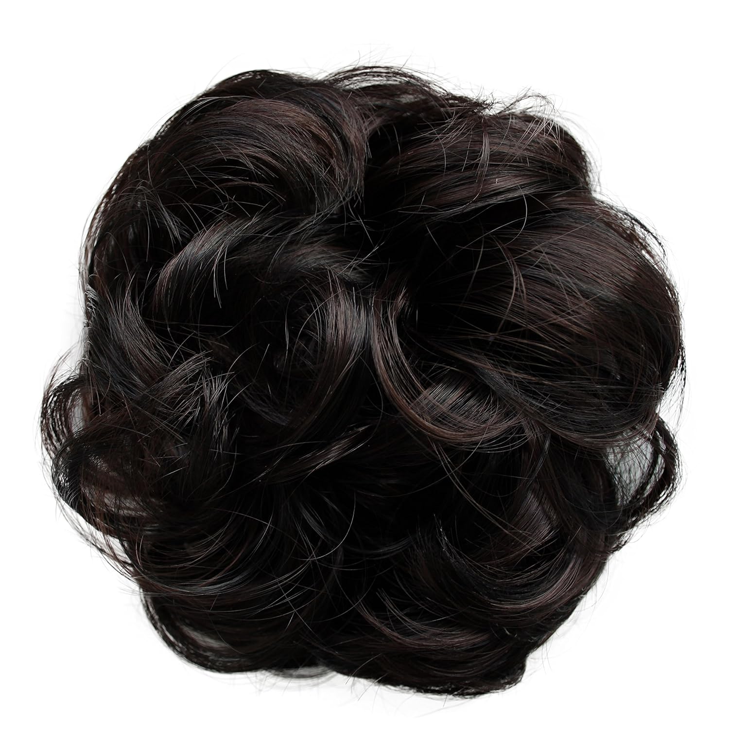 Messy Scrunchie Bun Voluminous Wavy Hairpiece Heat-resistant Synthetic Fibres Blond Mix