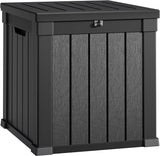 YITAHOME 180 Gallon Large Outdoor Storage XL Deck Box w/Divider for Patio Furniture,Outdoor Cushions, Garden Tools, Sports Equipment and Pool Supplies, Waterproof, Resin, Lockable, Taupe